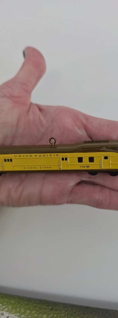 Hallmark Union Pacific Yellow and Brown Streamliner Locomotive Ornament